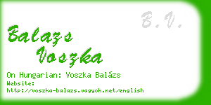 balazs voszka business card